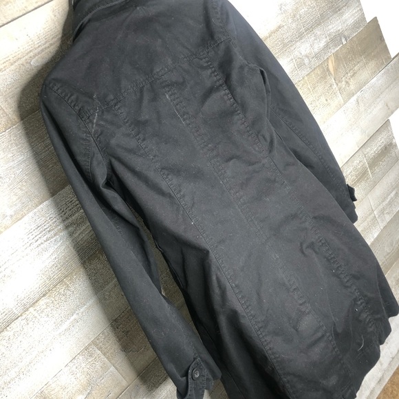 Old Navy black midi trench coat - Picture 4 of 4